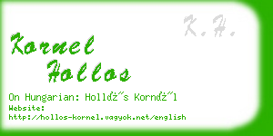 kornel hollos business card